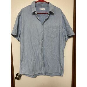 Sonoma Goods For Life Chambray Button Down Short Sleeve Shirt XL